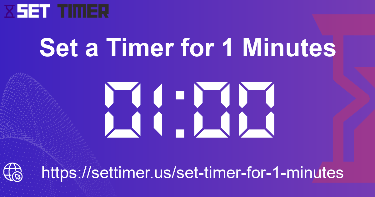 Image about set timer for 1 minute
