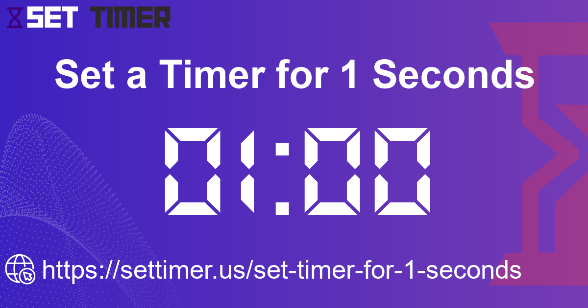 Image about set timer for 1 second