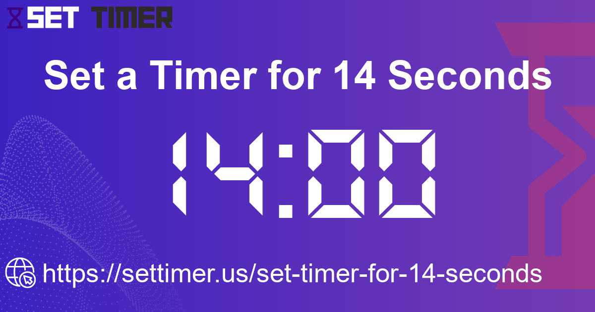 Image about set timer for 14 seconds