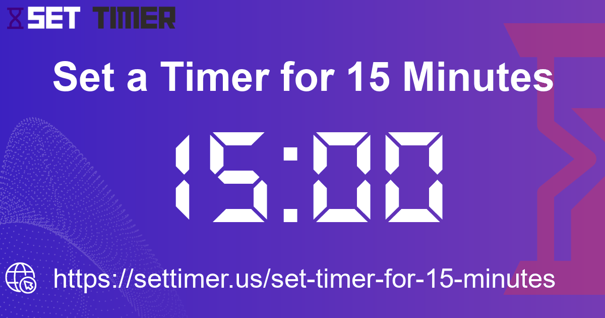 Image about set timer for 15 minutes