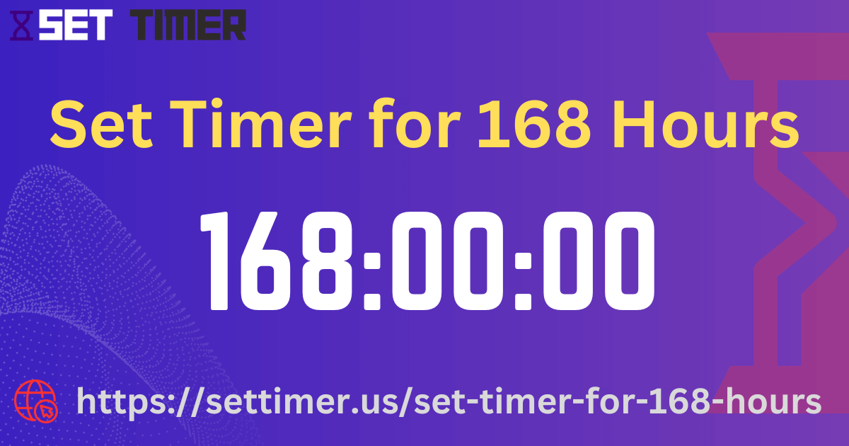 Image about set timer for 168 hours