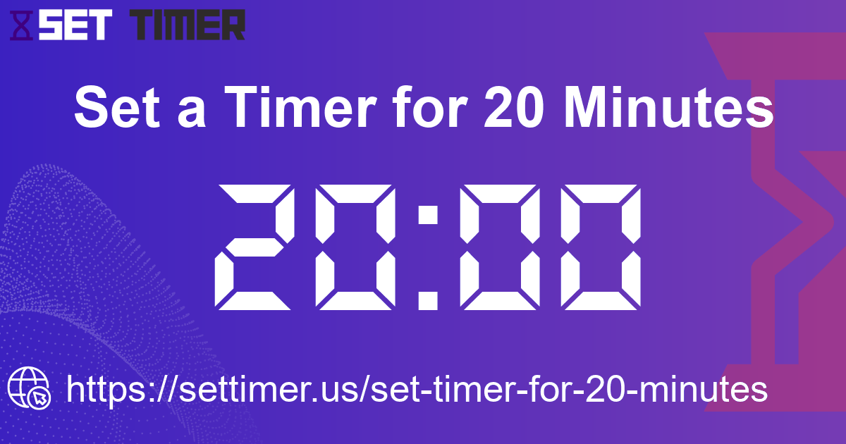 Image about set timer for 20 minutes