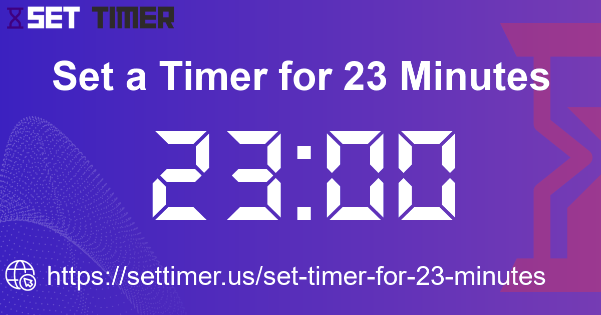 Image about set timer for 23 minutes