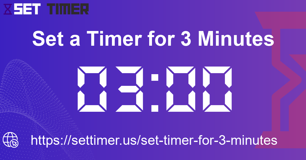 Image about set timer for 3 minutes