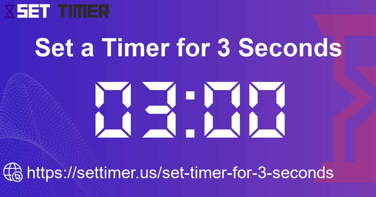 Image about set timer for 3 seconds