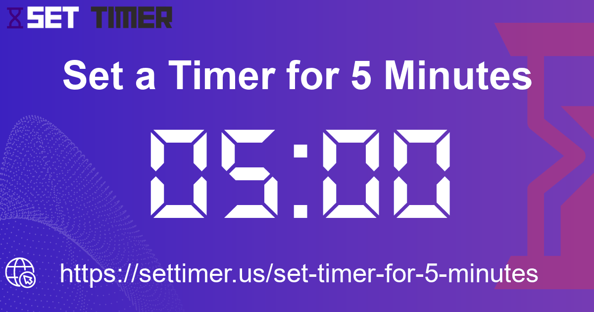 Image about set timer for 5 minutes