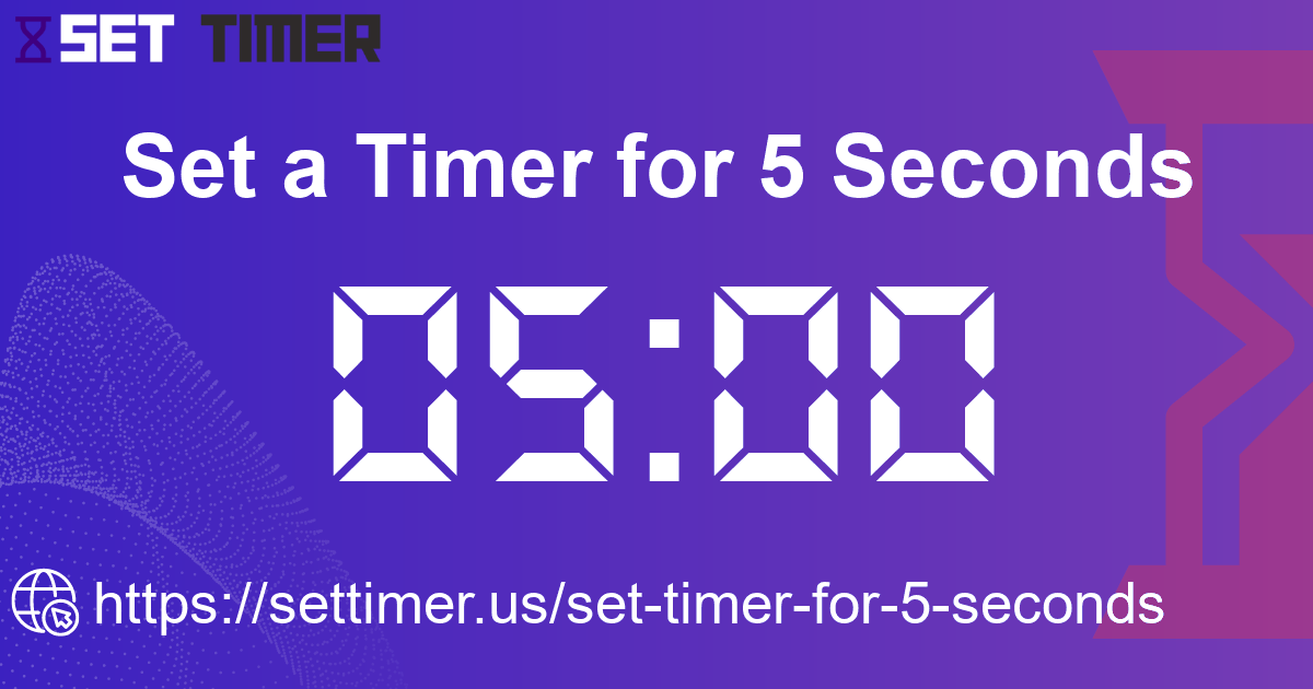 Image about set timer for 5 seconds