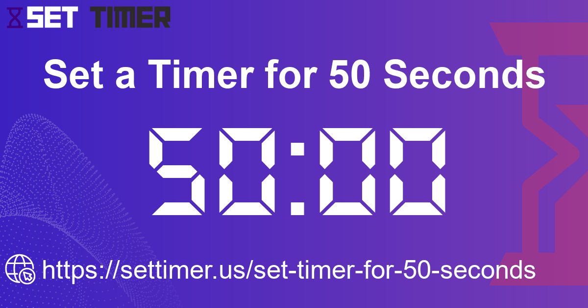 Image about set timer for 50 seconds
