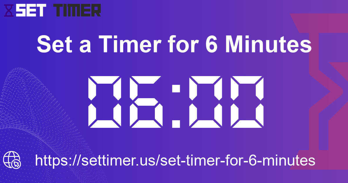 Image about set timer for 6 minutes